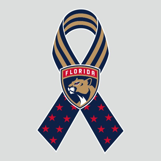 Florida Panthers Ribbon American Flag logo iron on paper